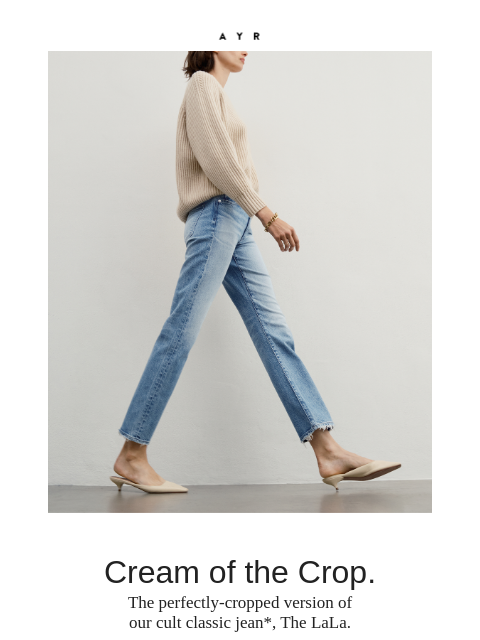 ayr newsletter: NEW | the perfect cropped jean