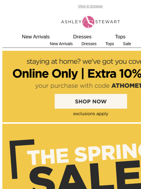 ashleystewart newsletter: 50% off almost EVERYTHING!🔥 online only