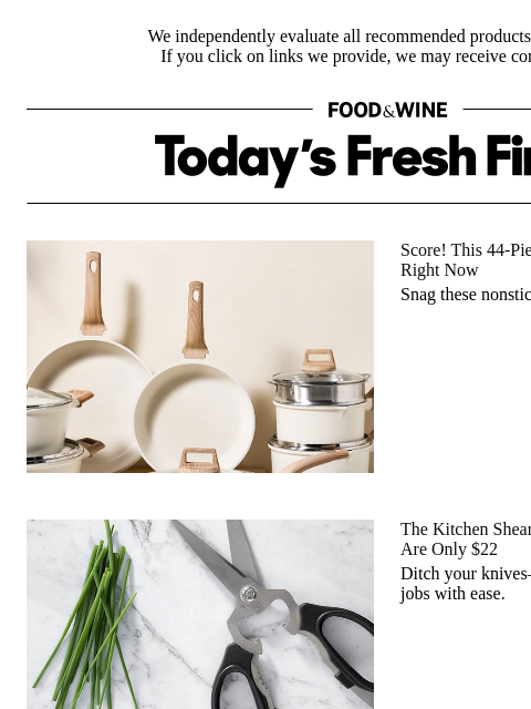 foodandwine newsletter: Matty Matheson Swears by These $22 Kitchen Shears