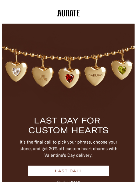 auratenewyork newsletter: LAST CALL ❤️ 🩷 💛 💚 🩵 💜 🤍