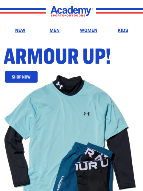 academy newsletter: Warm Up with Under Armour Baselayer Essentials