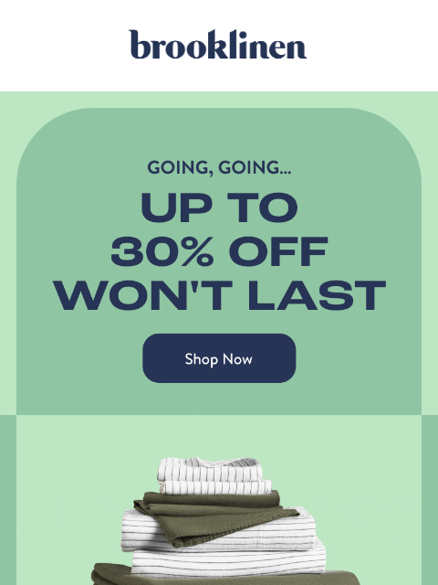 brooklinen newsletter: Winter Wonder SALE Ends Today