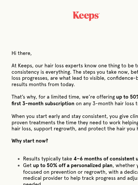 keeps newsletter: Real results at half the price
