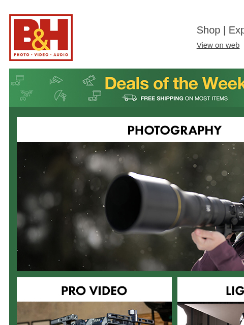 bhphotovideo newsletter: ⚡ New Deals are Live - Shop & Save Now!