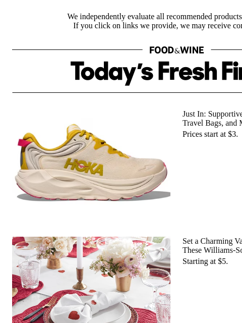 foodandwine newsletter: Williams-Sonoma Has Everything You Need for Your V...