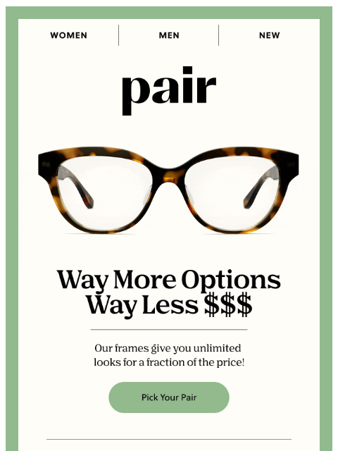 paireyewear newsletter: Way More Options…