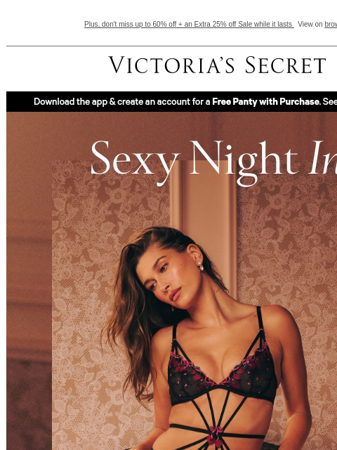 victoriassecret newsletter: Sexy Nights In Call for These Styles
