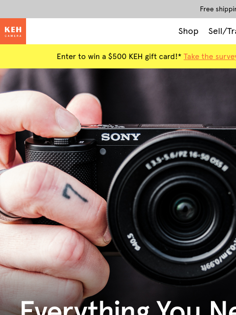 keh newsletter: Shop gear for creators who want it all 📸