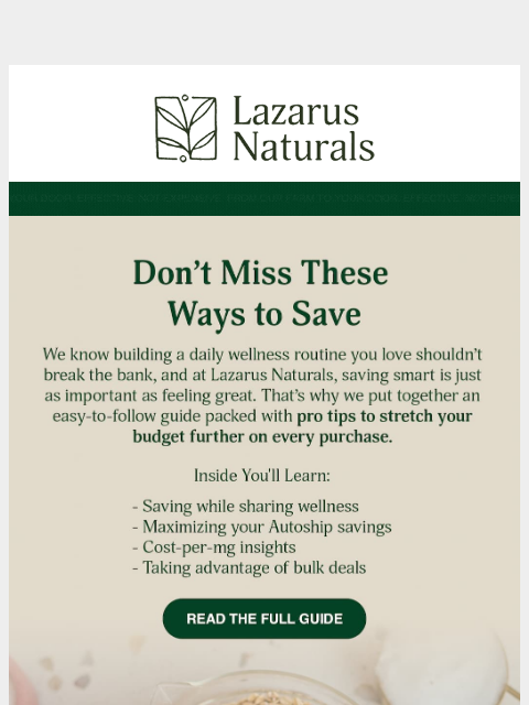 lazarusnaturals newsletter: 🤑 Maximize Your Savings with Lazarus Naturals!