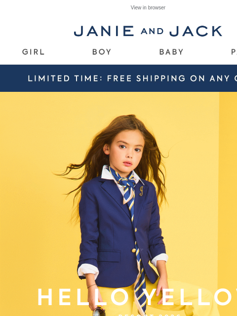 janieandjack newsletter: Final hours for free shipping