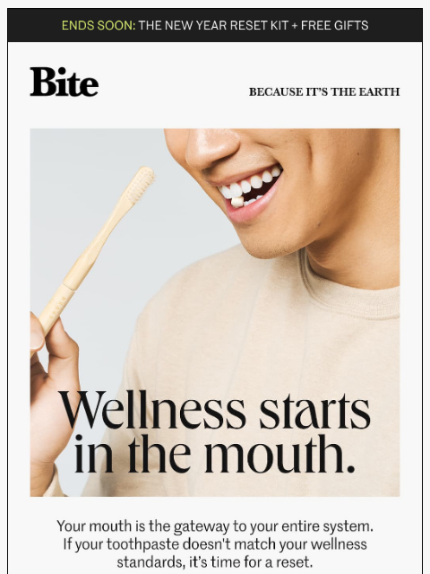 bitetoothpastebits newsletter: You brush twice a day.