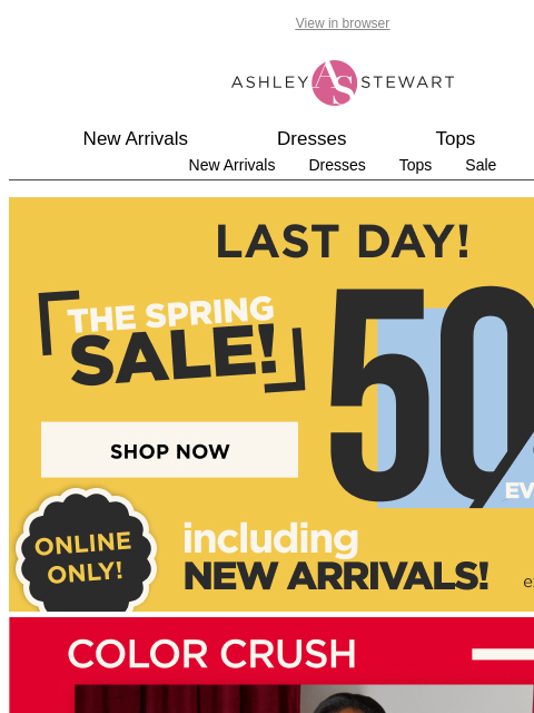 ashleystewart newsletter: When in doubt, wear RED ❤️💄🌶️