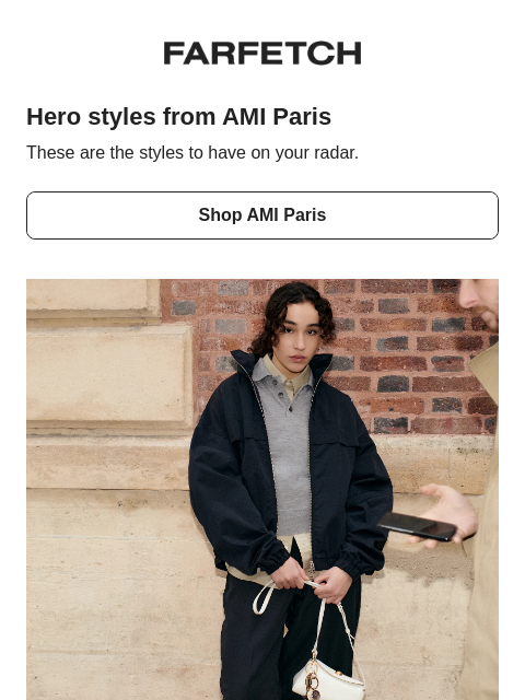 farfetch newsletter: The new AMI Paris heroes