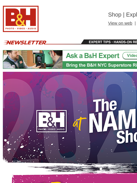 bhphotovideo newsletter: New Audio and Music Gear from The NAMM Show 2026!