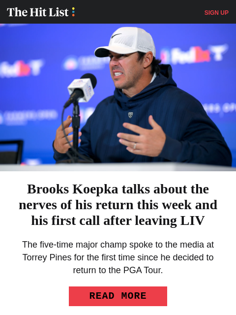 golfdigest newsletter: Why Brooks called Tiger after LIV exit