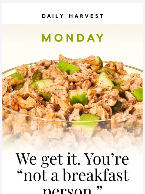 daily-harvest newsletter: A better morning routine