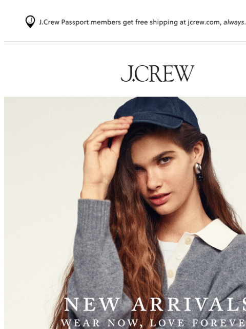 jcrew newsletter: New, now: the February collection