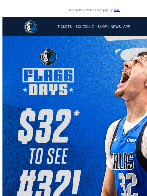 mavsmail newsletter: ENDING SOON: $32 to see #32!