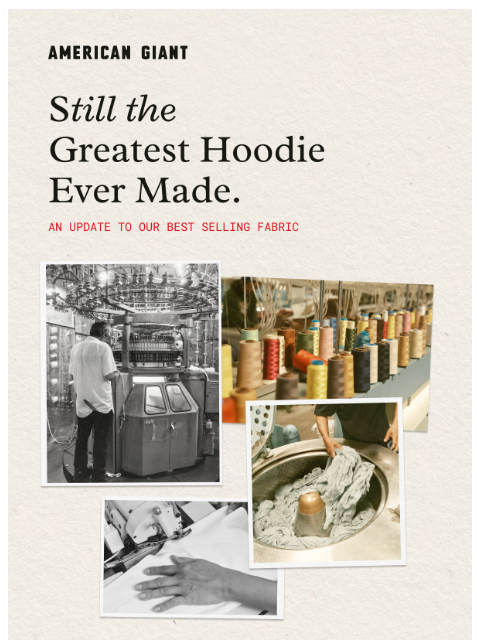 american-giant newsletter: An Update To Our Best Selling Fabric
