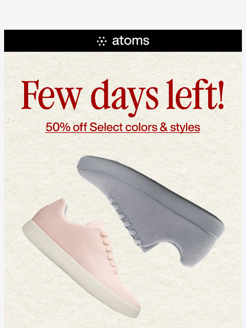 atoms newsletter: Time is running out!