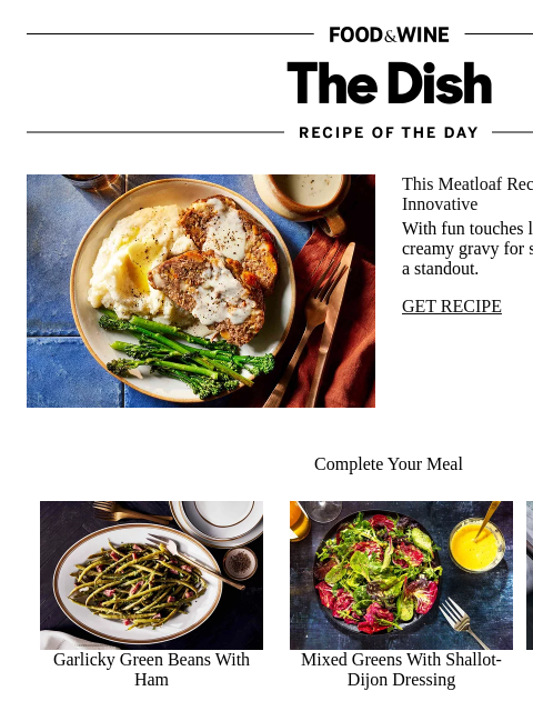 foodandwine newsletter: Classic Meatloaf