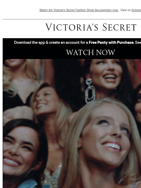 victoriassecret newsletter: Lights, Camera, Angels is LIVE