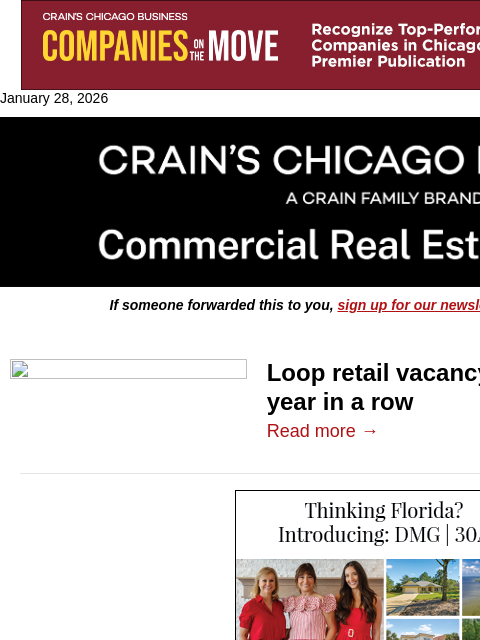 crainalerts newsletter: Retail vacancy down in Chicago’s central business ...