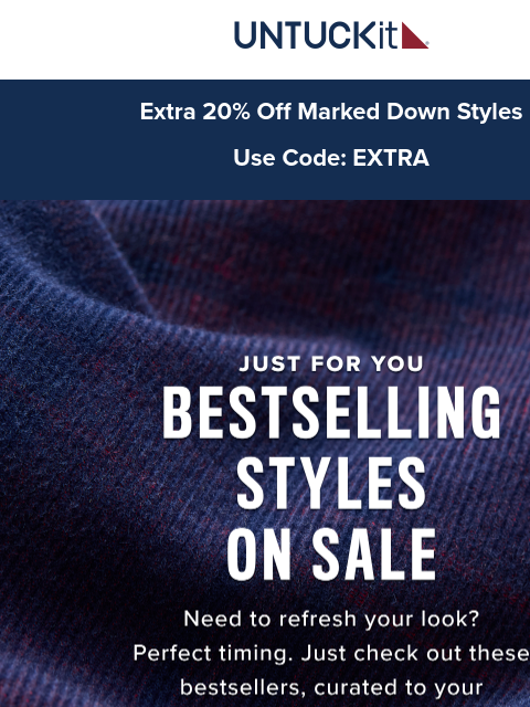 untuckit newsletter: Just For You And On Sale!