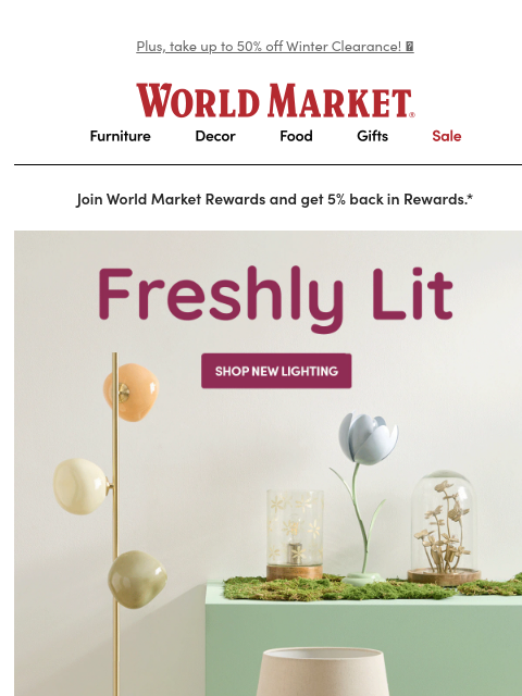 emailworldmarket newsletter: 💡New lighting just dropped