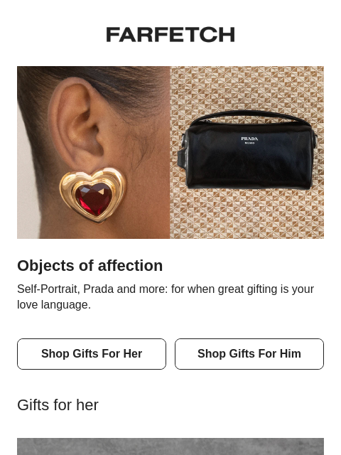 farfetch newsletter: Is gifting your love language?
