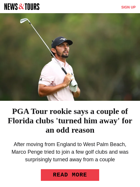 golfdigest newsletter: 'The grass isn't greener'