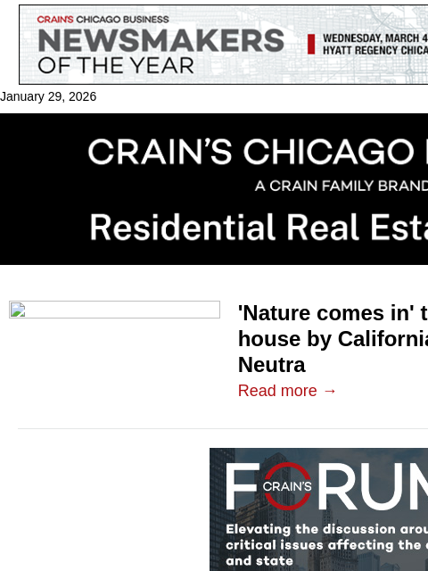 crainalerts newsletter: Dunetop house by noted California modernist comes ...