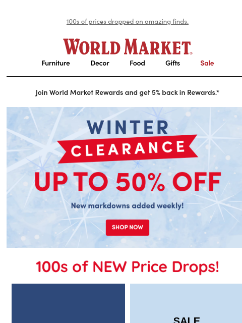 emailworldmarket newsletter: 🤩 JUST ADDED: Up to 50% off!