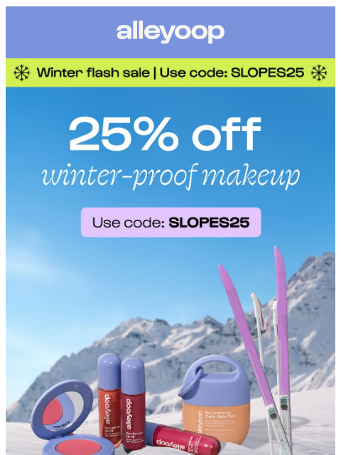 meetalleyoop newsletter: In a flurry? ❄️ Take 25% off ⚡
