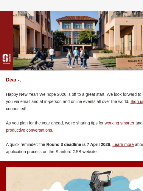 stanford newsletter: Around the GSB | January 2026