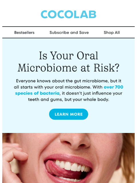cocolab newsletter: A healthy mouth = healthier microbiome
