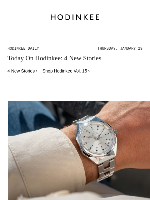 hodinkee newsletter: Hodinkee Daily | 01/29/2026