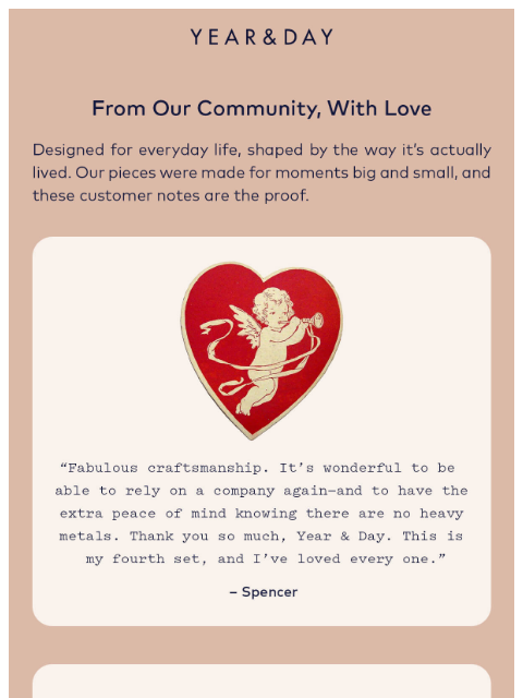 yearandday newsletter: Sealed with a 😘