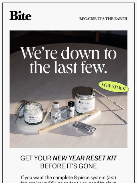 bitetoothpastebits newsletter: Inventory update: Running low.