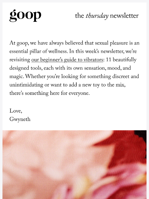 goop newsletter: the Thursday newsletter
