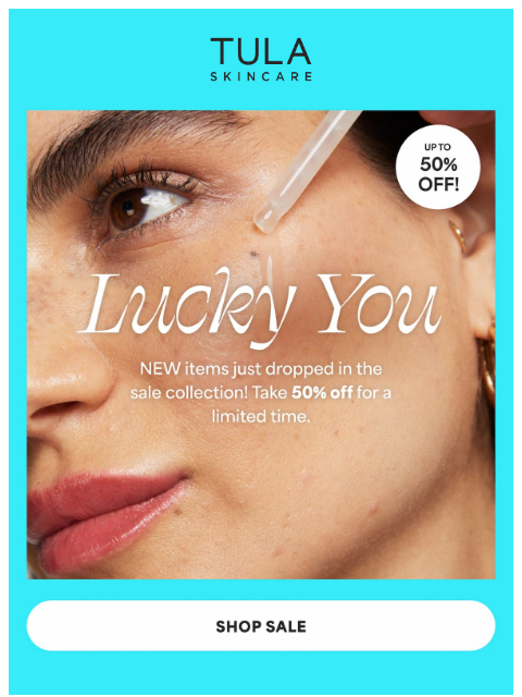 tula newsletter: Last call - up to 50% off sale!