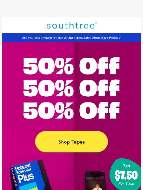 southtree newsletter: Step back in time with 50% off (ending soon!) ⏳