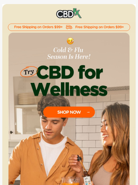 cbdfx newsletter: Attack cold & flu season with CBD wellness product...