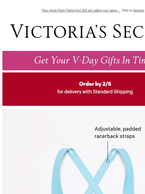 Plus, these Panty Packs from $25 are calling your name... View on browser Victoria's Secret VSCC Available Credit Display images to show real-time content Display images to show real-time content