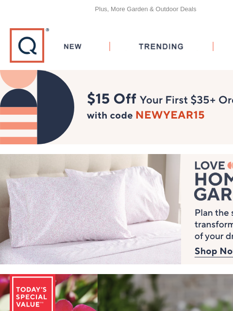 Plus, More Garden & Outdoor Deals QVC New TRENDING DEALS Unlock $15 off Your First Purchase spring fashion Rastelli's TSV watch and win banner deals Denim & Co. Signature Tall Easy Flex