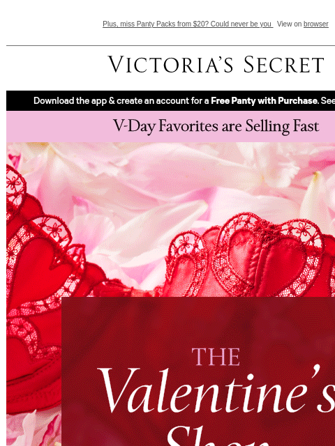 victoriassecret newsletter: V-Day Gifts? We've Got You Covered