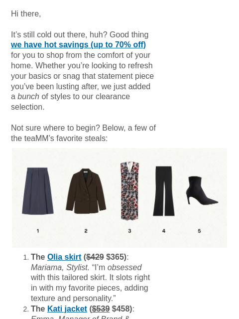 mmlafleur newsletter: 🔥 New Clearance Styles Added 🔥