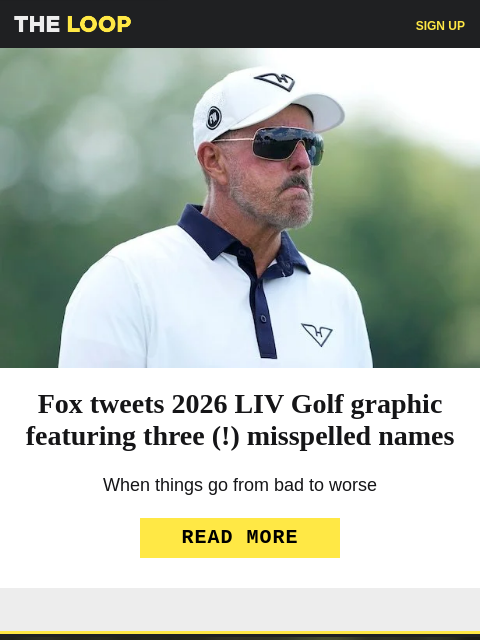 golfdigest newsletter: A bungled LIV graphic, Rory's Cantlay impression a...