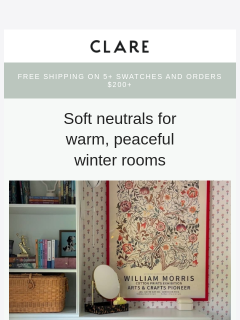 clare newsletter: Nordic neutrals for your softest winter era