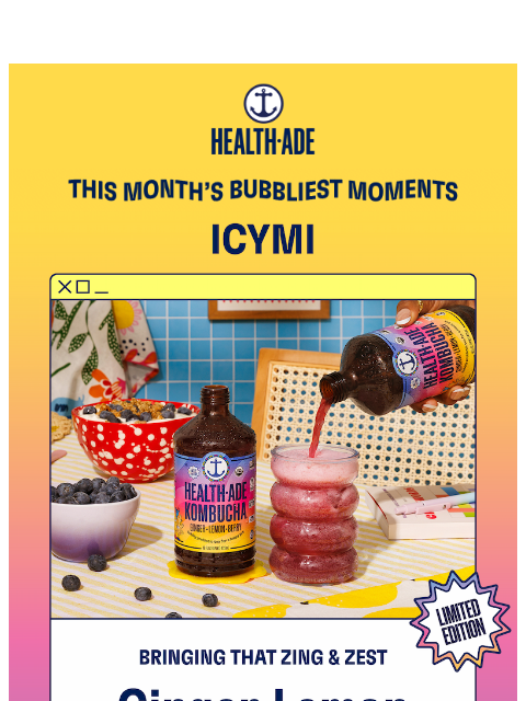 health-ade newsletter: January’s Bubbliest Moments 💥